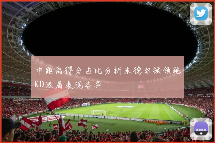 中距离得分占比分析米德尔顿领跑KD浓眉表现各异